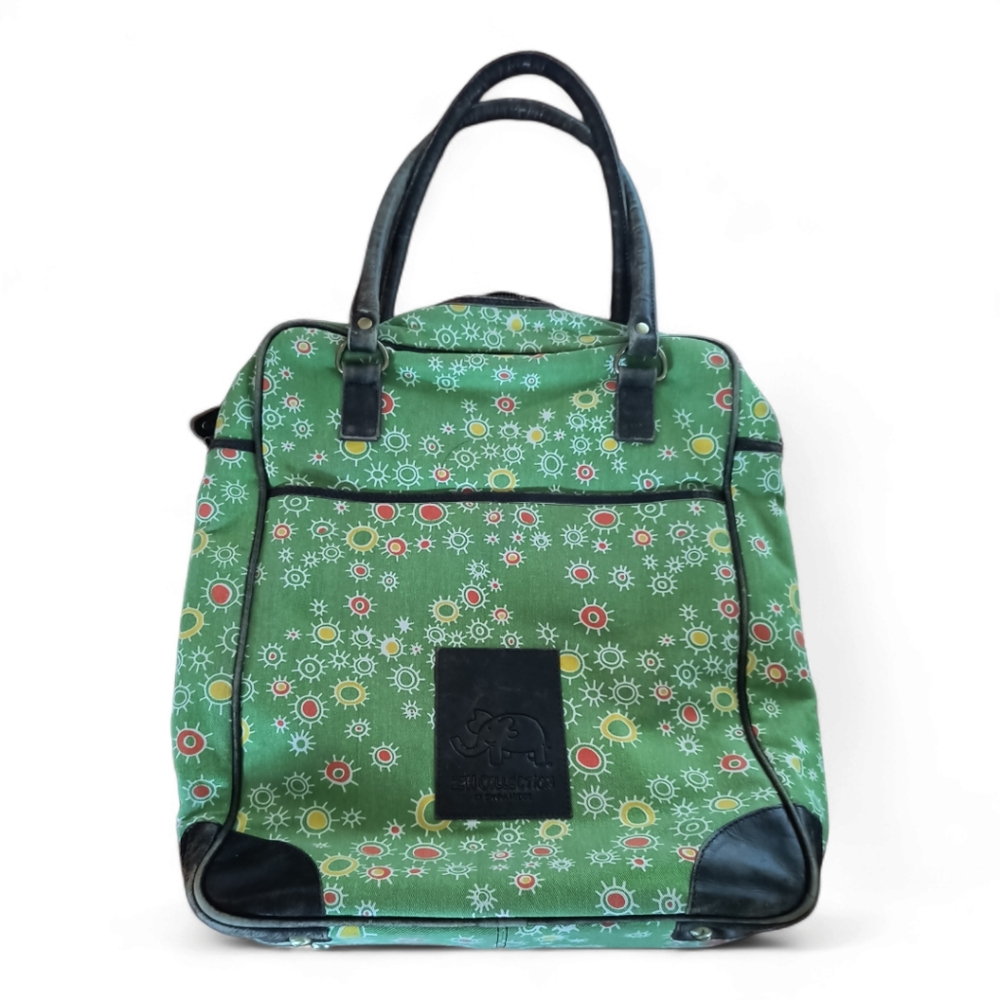 Limited Edition ZH Collection By Sanaa Hyder Denim/Leather Travel Bag